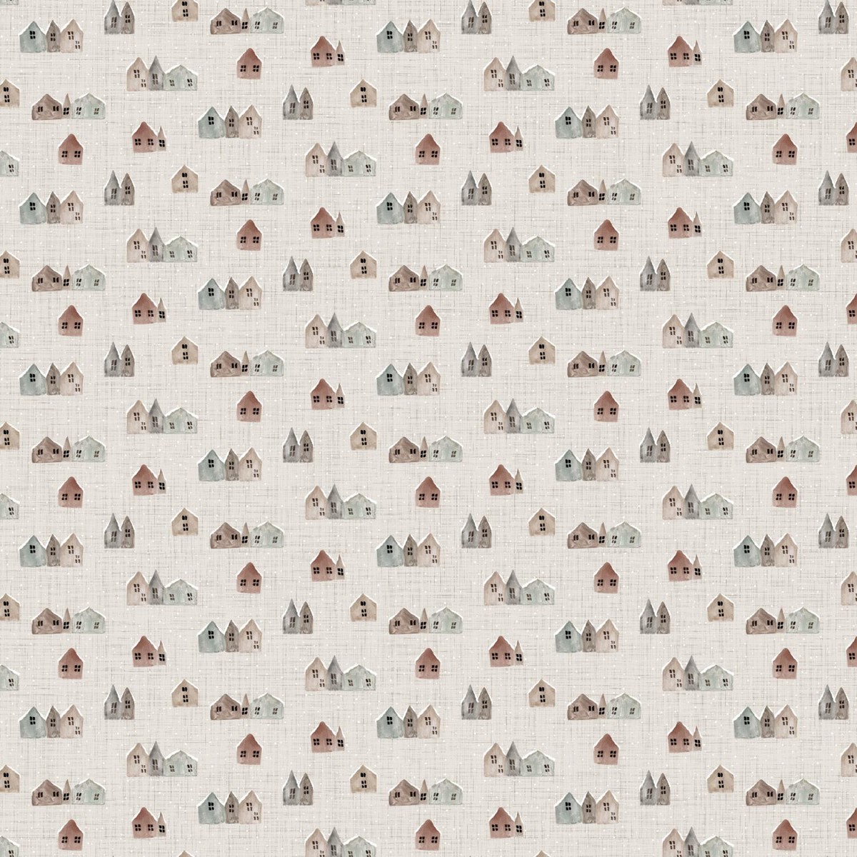 Winter Dreams-Houses on Grey Texture