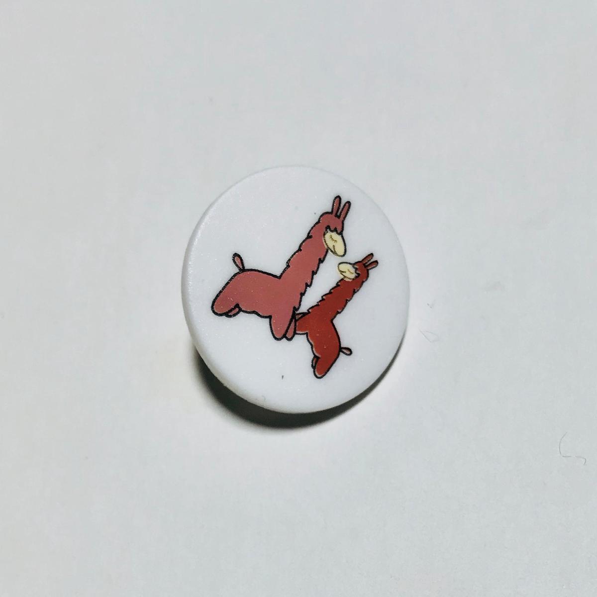 Happy Llamas Plastic Button - 18mm / 3/4" - Dill Buttons Brand