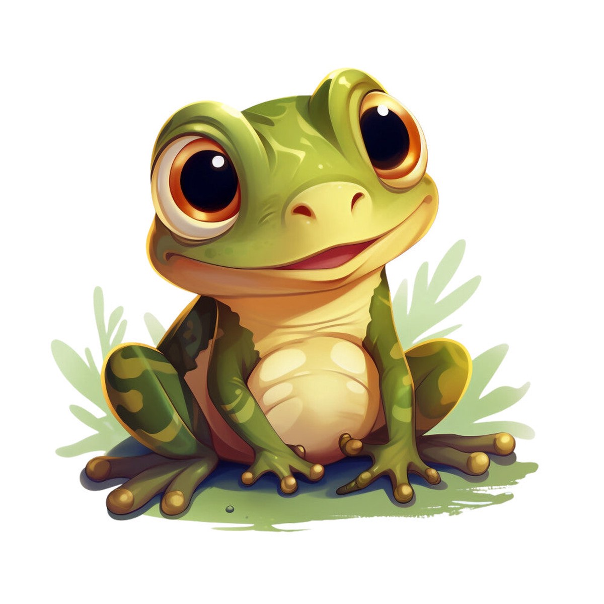 Cartoon Frogs Fabric Panel 4