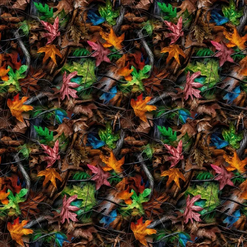 Colorful Leaves & Twigs Fabrics