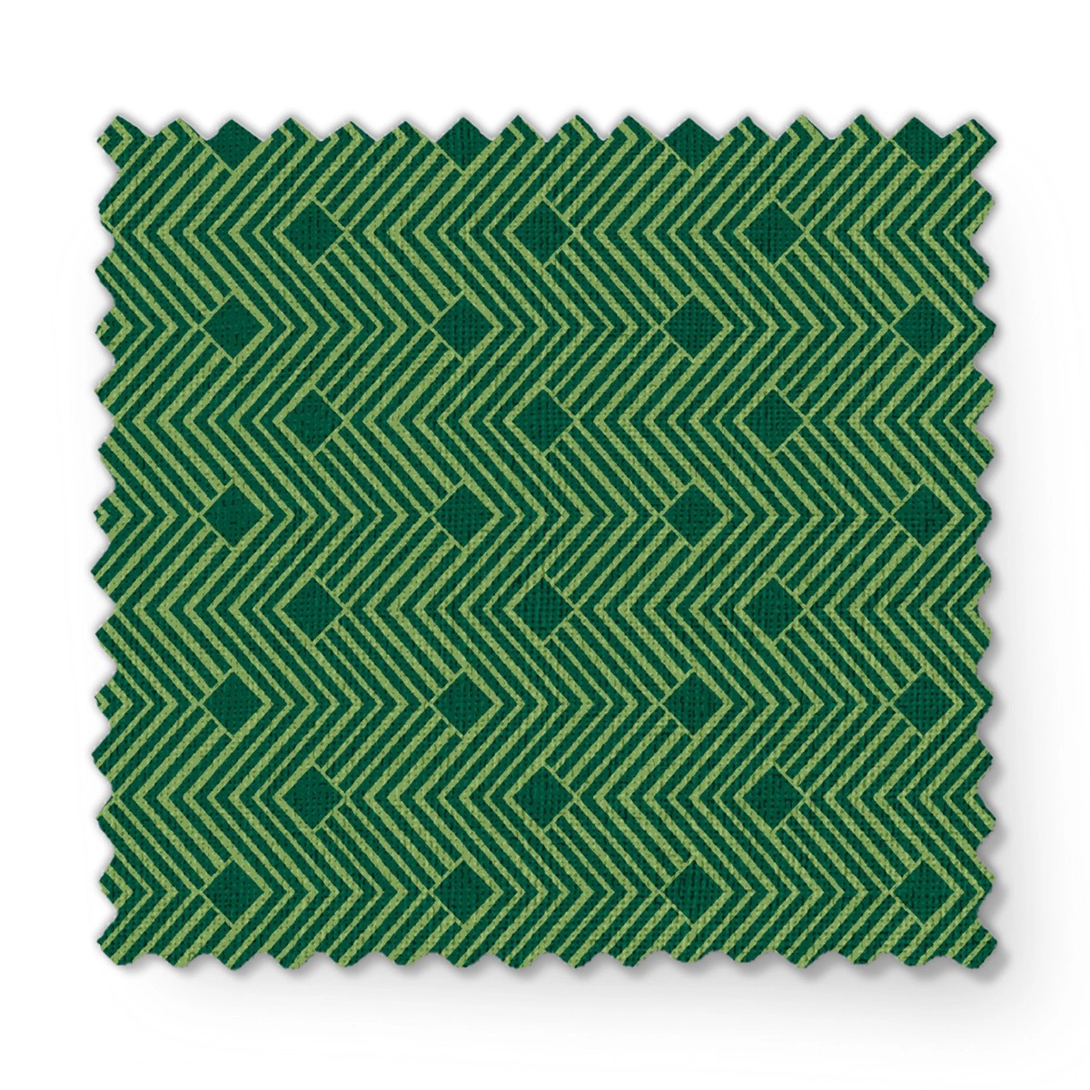 Diamond Dash on Hunter Green Fabric