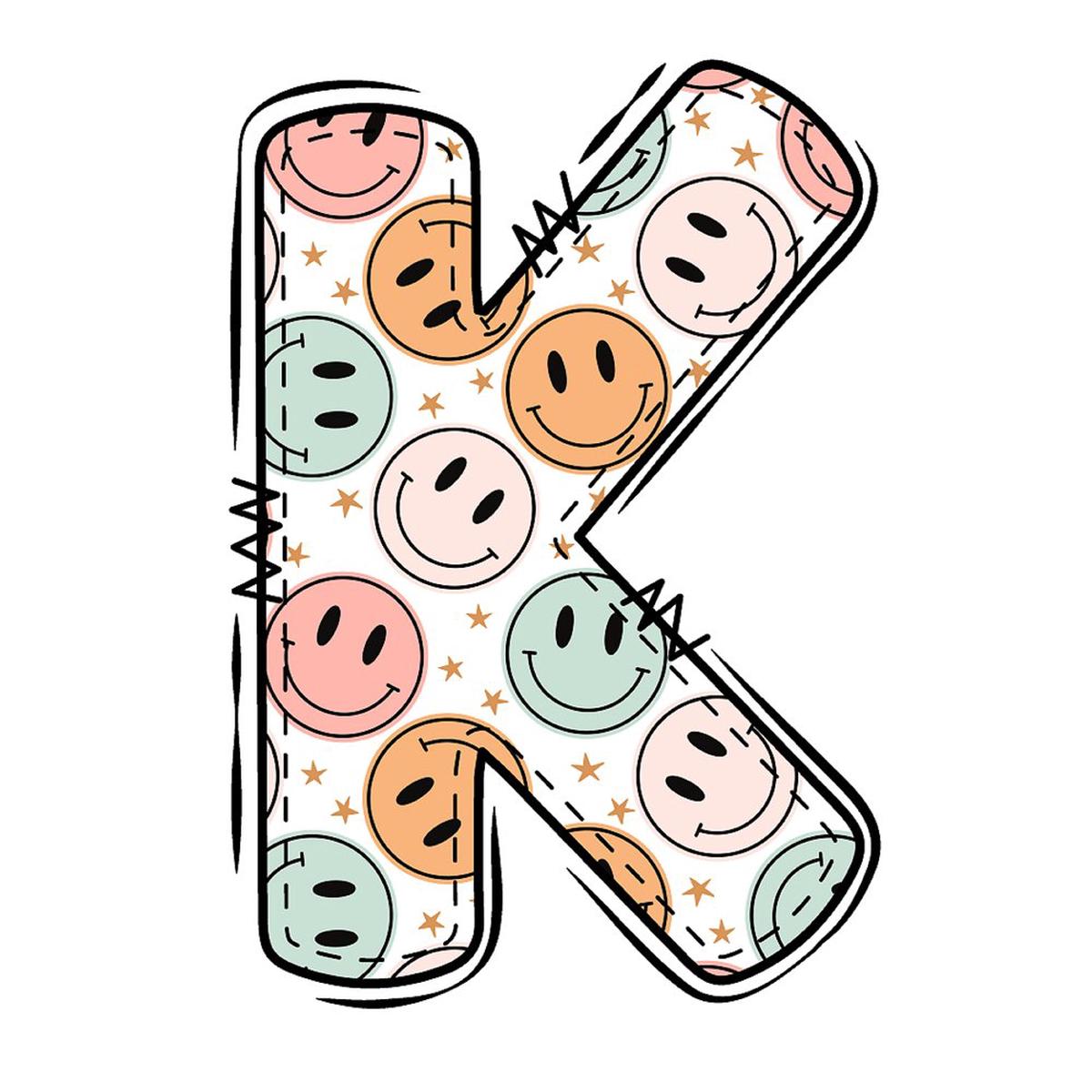 Groovy Doodle Smiley K Fabric Panel