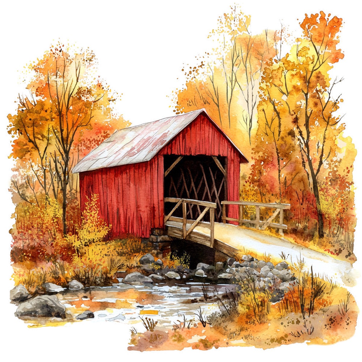 Autumn Landscape Fabric Panel 20