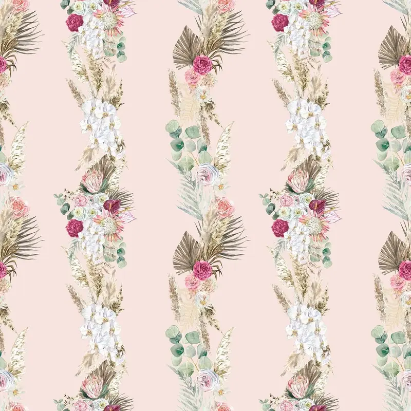 Boho Floral Pattern #3 Fabric
