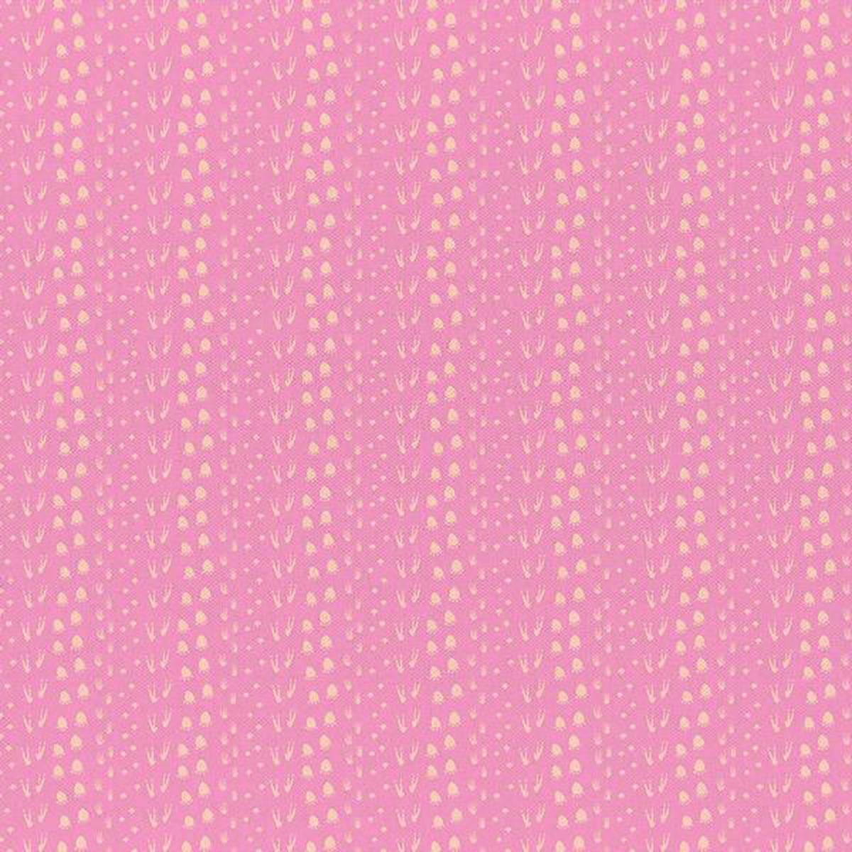 Dinosaur Stories - Dino Footprints Pink - Paintbrush Studio Cotton Fabrics - 1/2 Yard