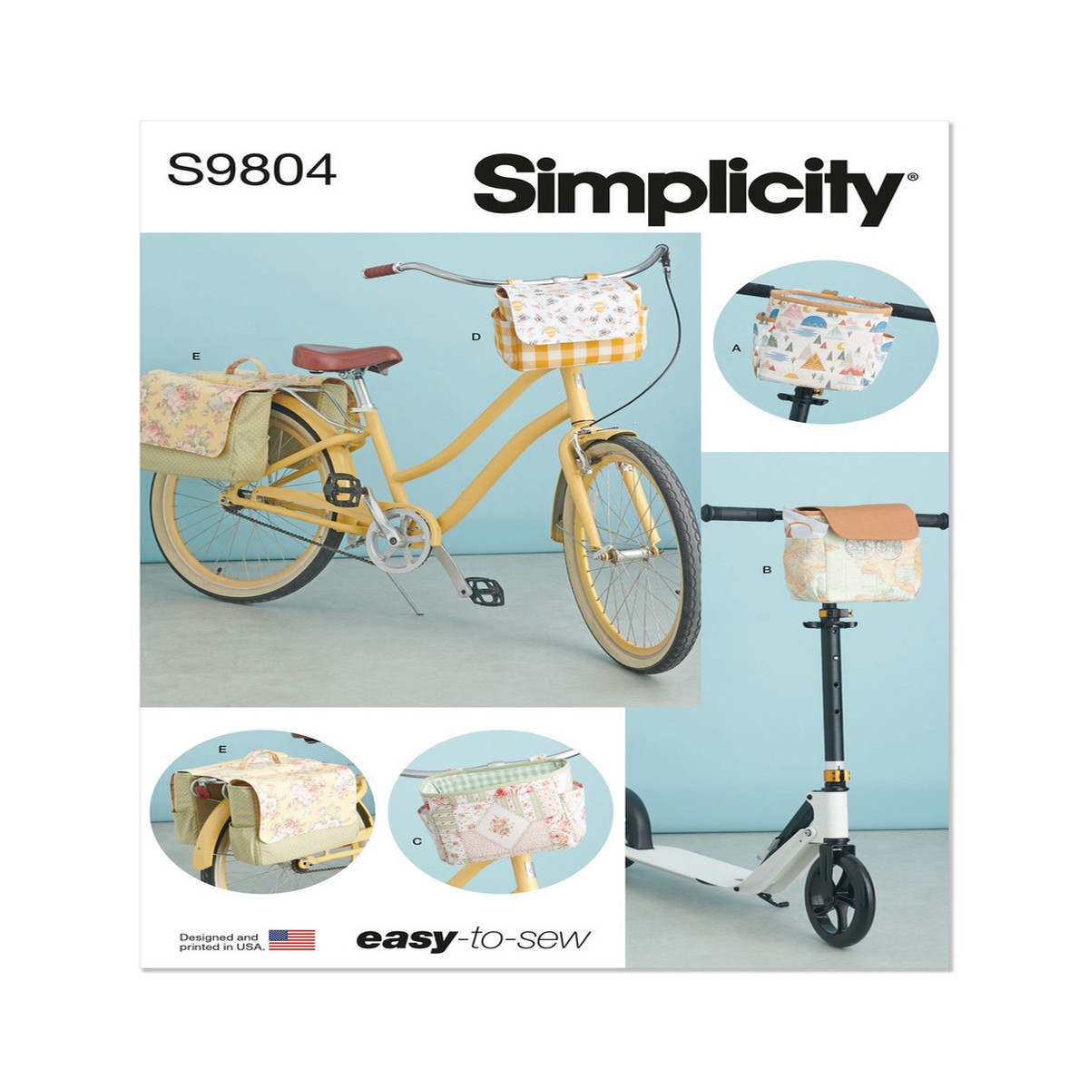 Bicycle Baskets, Bags & Panniers in Simplicity (S9804)