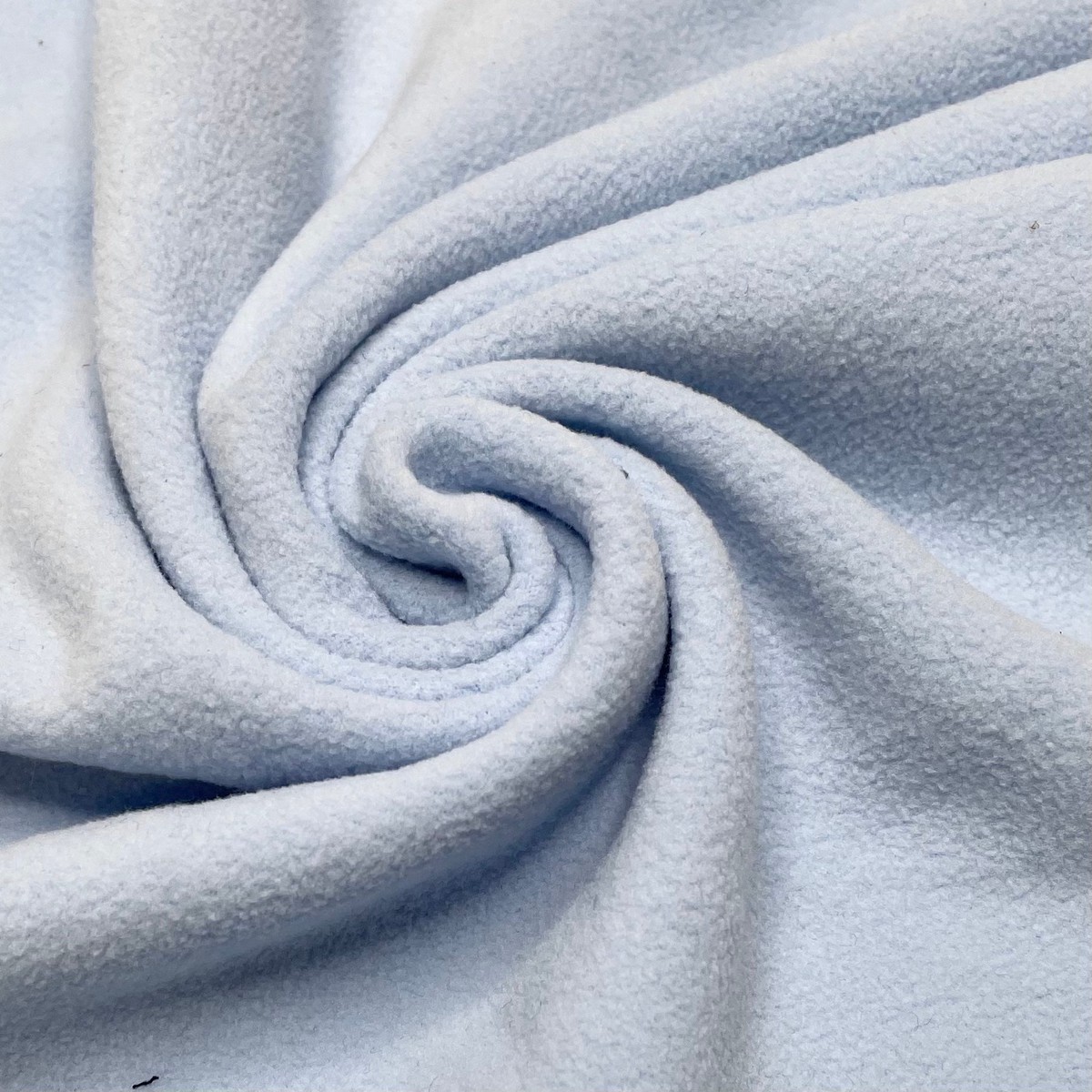 Clear Conditions On The Slopes - Fleece Polyester Blend Knit - Light Blue - 1M Bundle