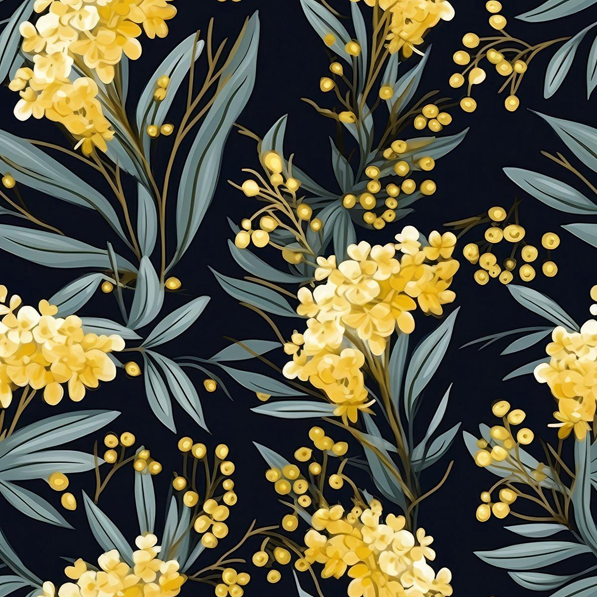 Goldenrod Flowers Pattern 5 Quilting Cotton Fabric