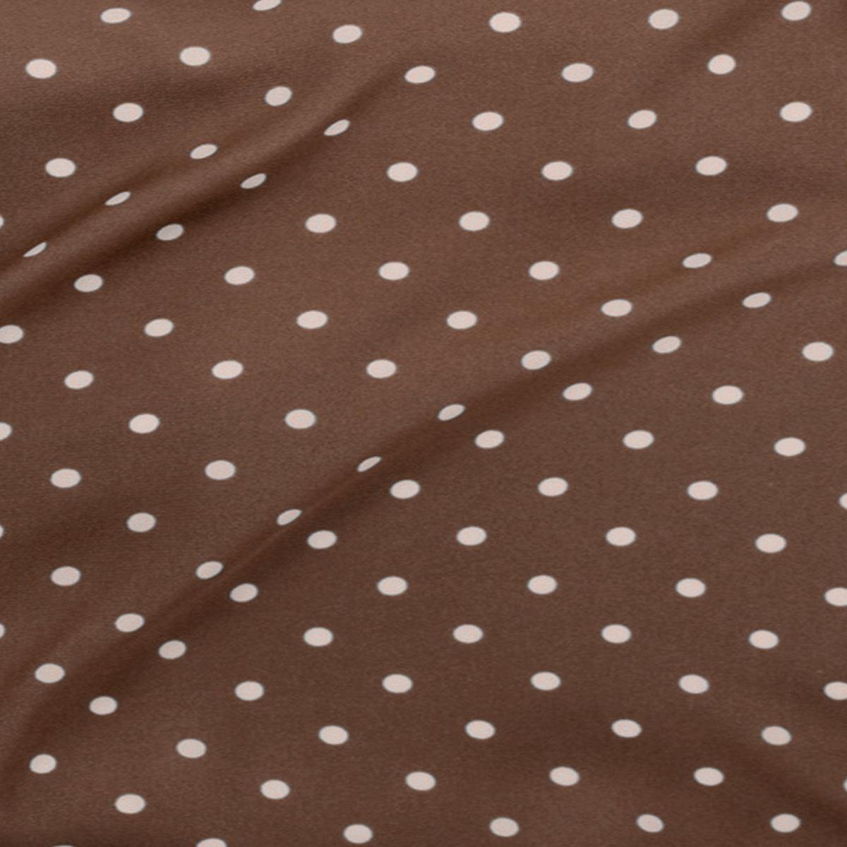 Polka Dot Crepe Chocolate / Off White