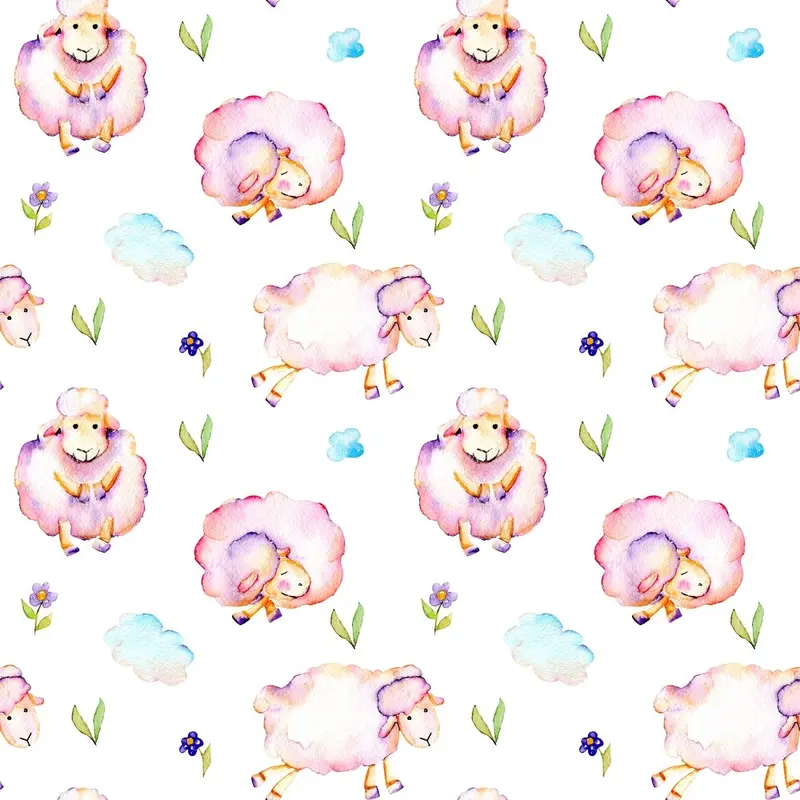 Animal Life Lambs Fabric