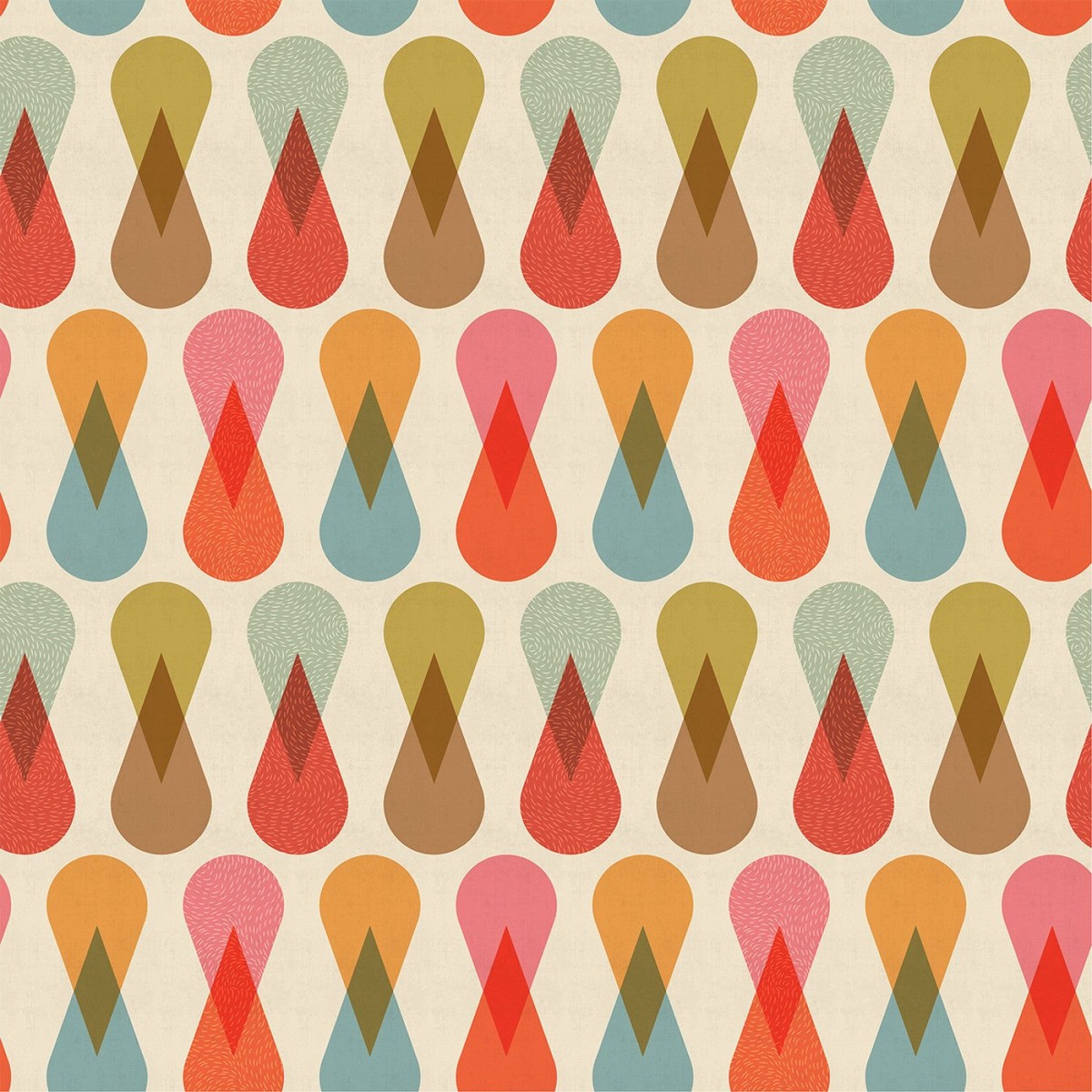 Dandelion Fabric Co - Retro Life - Drops