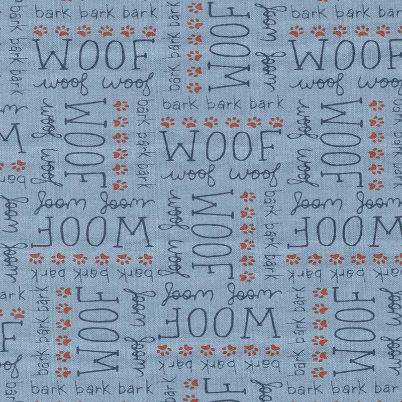 Dog Daze Woof In Red By Stacy Iest Hsu For Moda Blue