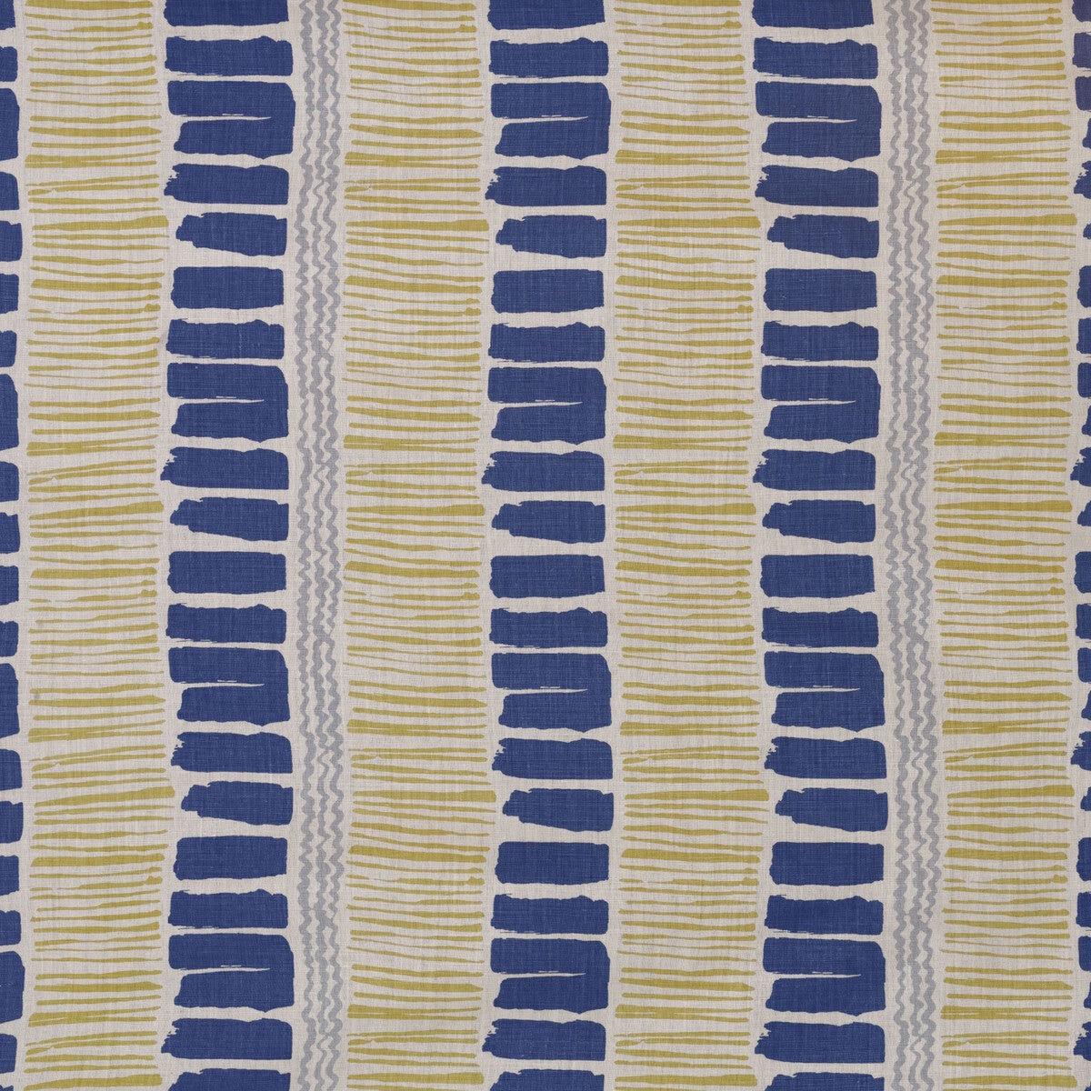 Saltaire Indigo/Yellow/Aqua Fabric
