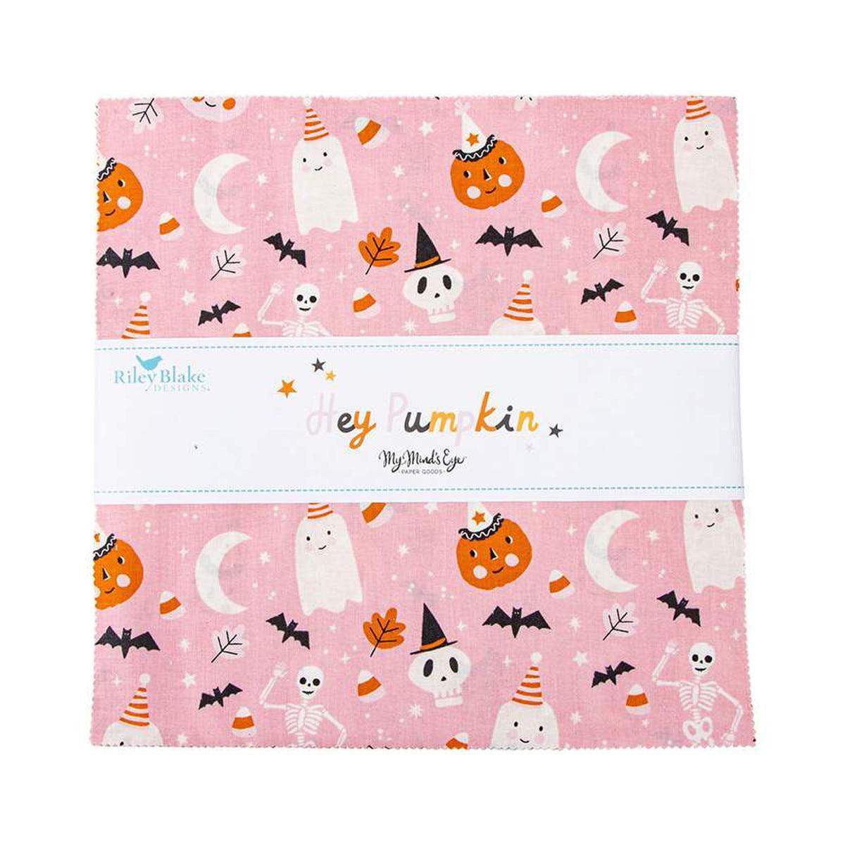 SALE Hey Pumpkin Layer Cake 10" Stacker Bundle - Riley Blake Designs - 42-Piece Precut - Halloween - Quilting Cotton Fabric