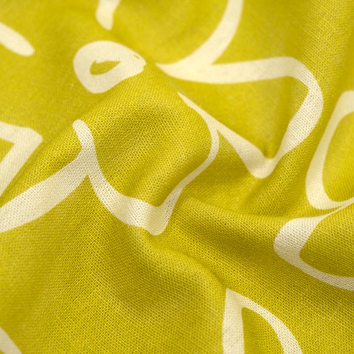Doodle Daisy Linen Viscose Blend - Mojito