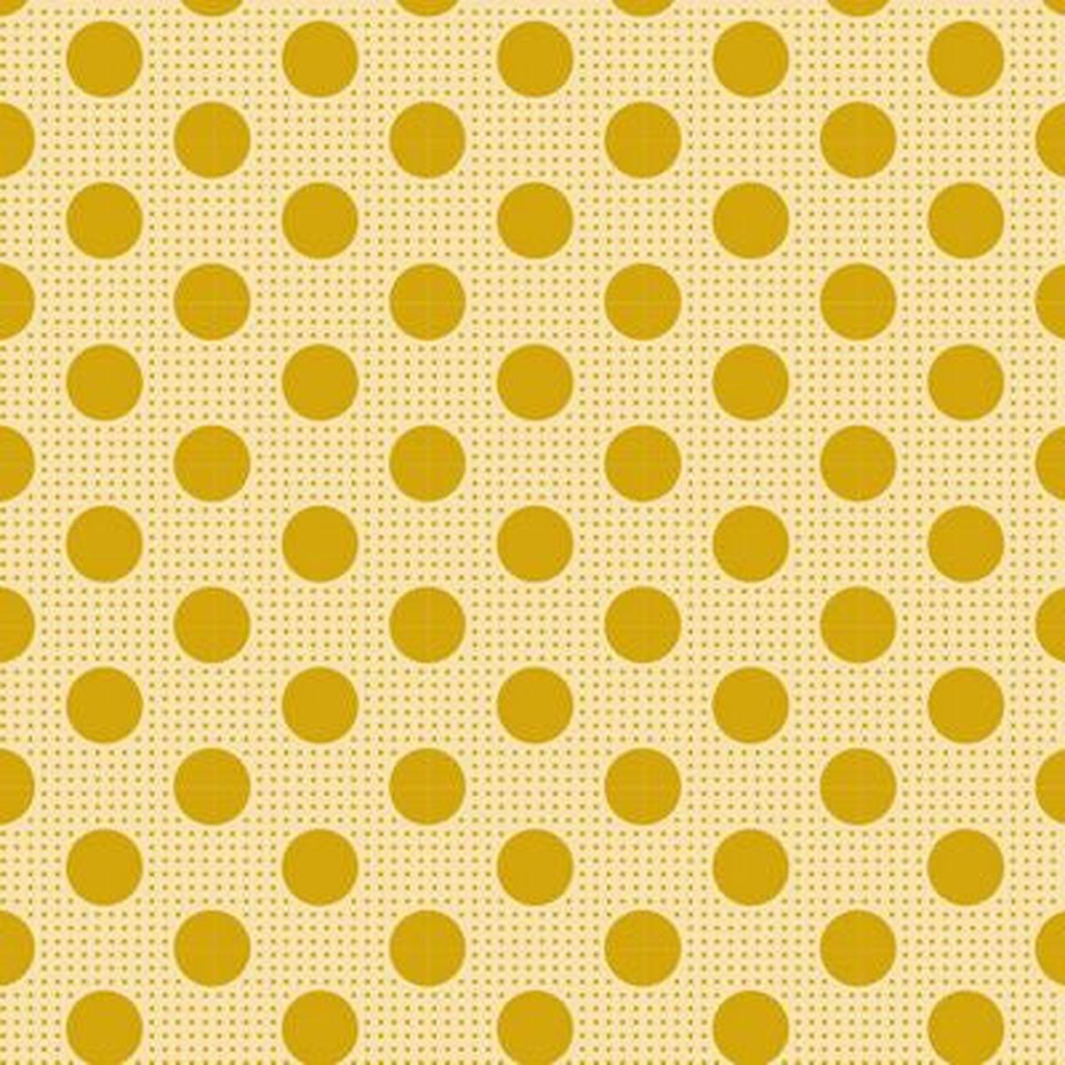 Fabric from Tilda, DOTs Collection, Medium Dots Flaxen Yellow 130029 - 1 yd. cut