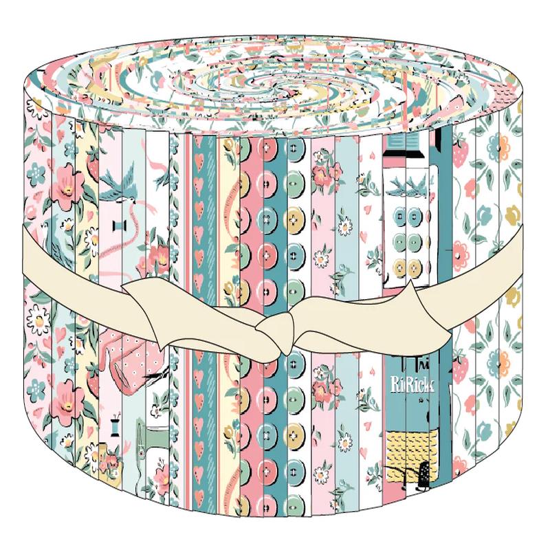 Fabric Poppie Cotton Granny's Sewing Room 2.5" Strip Roll GS25929