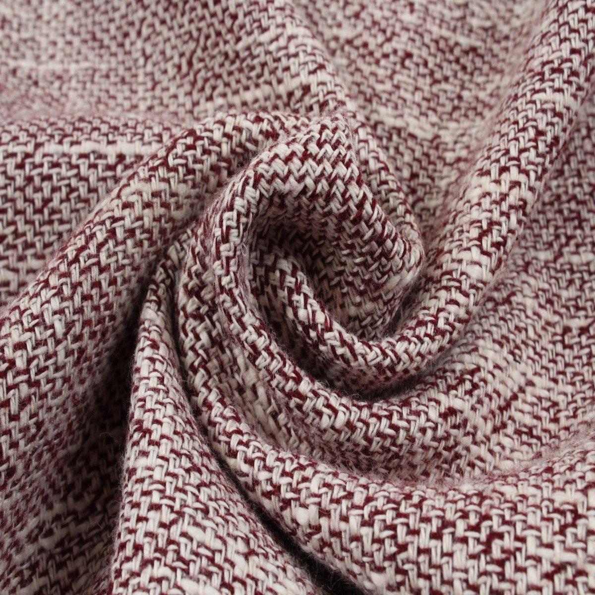 Summer Tweed Slubbed - Burgundy