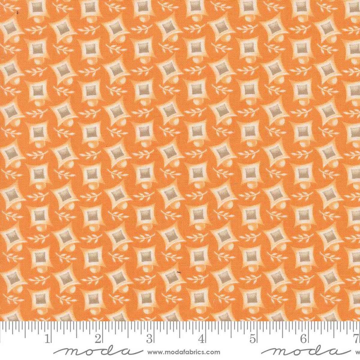 Fabric Moda Pumpkin Harlequin Leaves Agatha Road by the Quarter Yard 35414-12