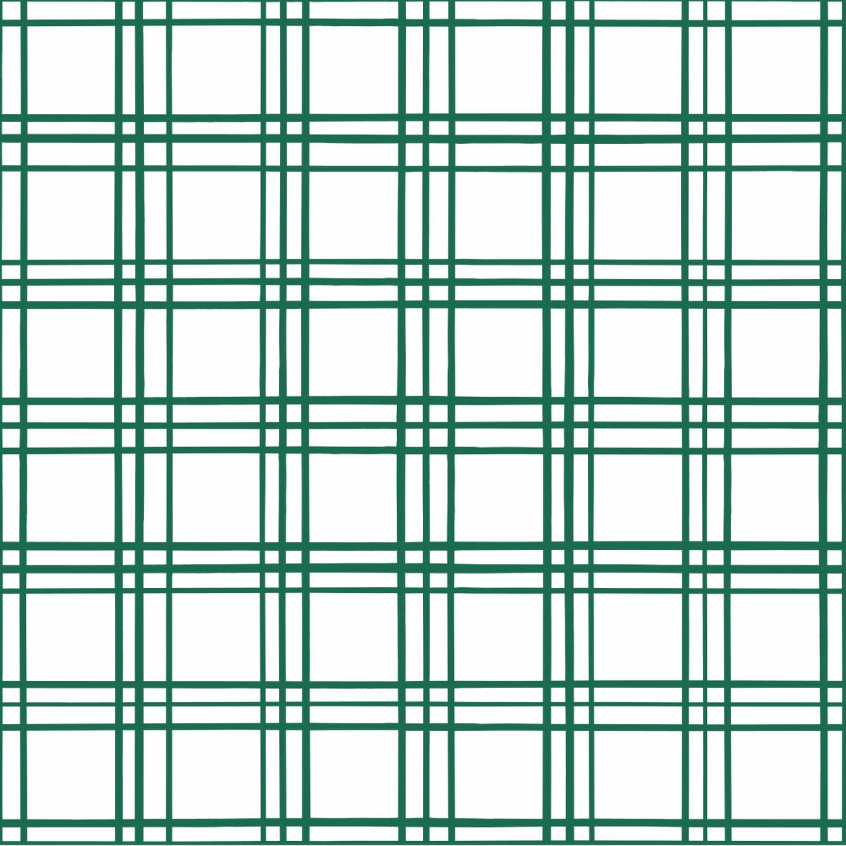 Geometric Plaid Fabric - Hunter Green