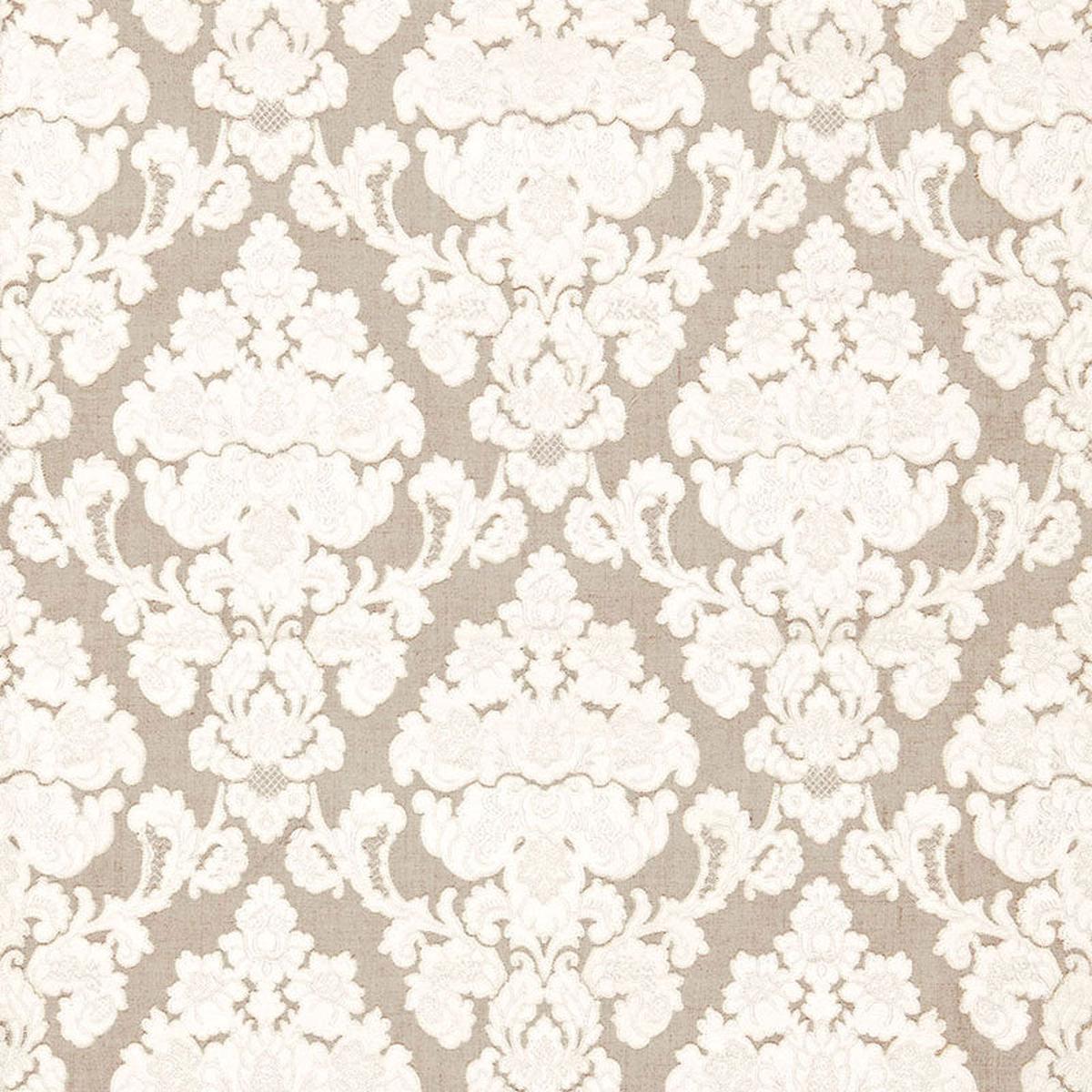Montalcino Applique Damask Linen Fabric