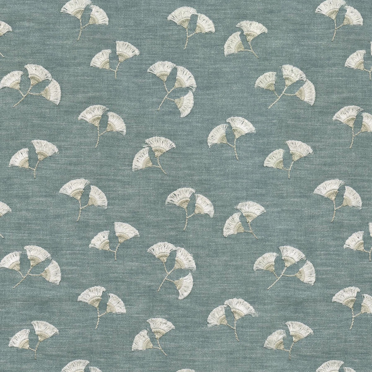 Whispering Leaf Emb 410541 Chambray PK Lifestyles Fabric