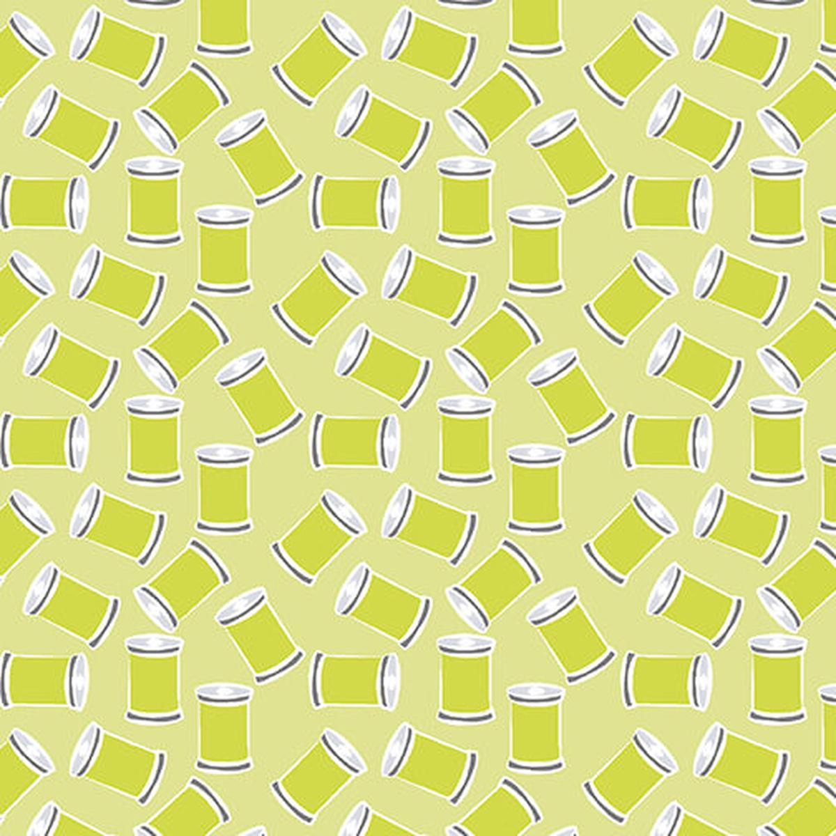 Sew Bloom - Stitch with Love - Light Lime - Yardage