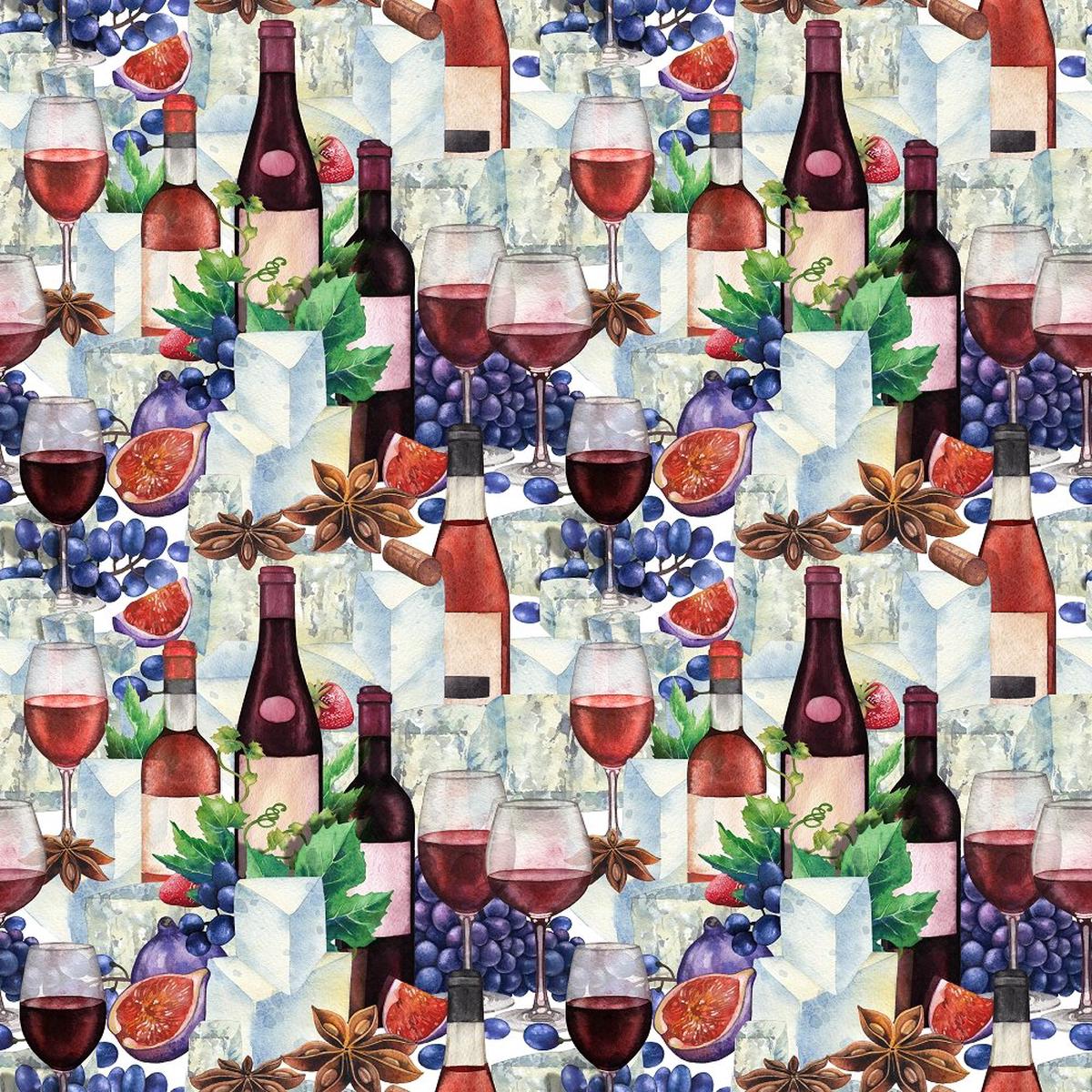 Various Red Wine Cheese Fabric