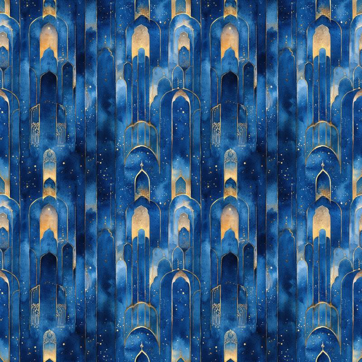 Arabian Midnight Pattern 11 Quilting Cotton Fabric