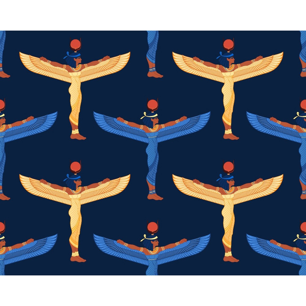 Egyptian Hieroglyphs Pattern 13 Quilting Cotton Fabric