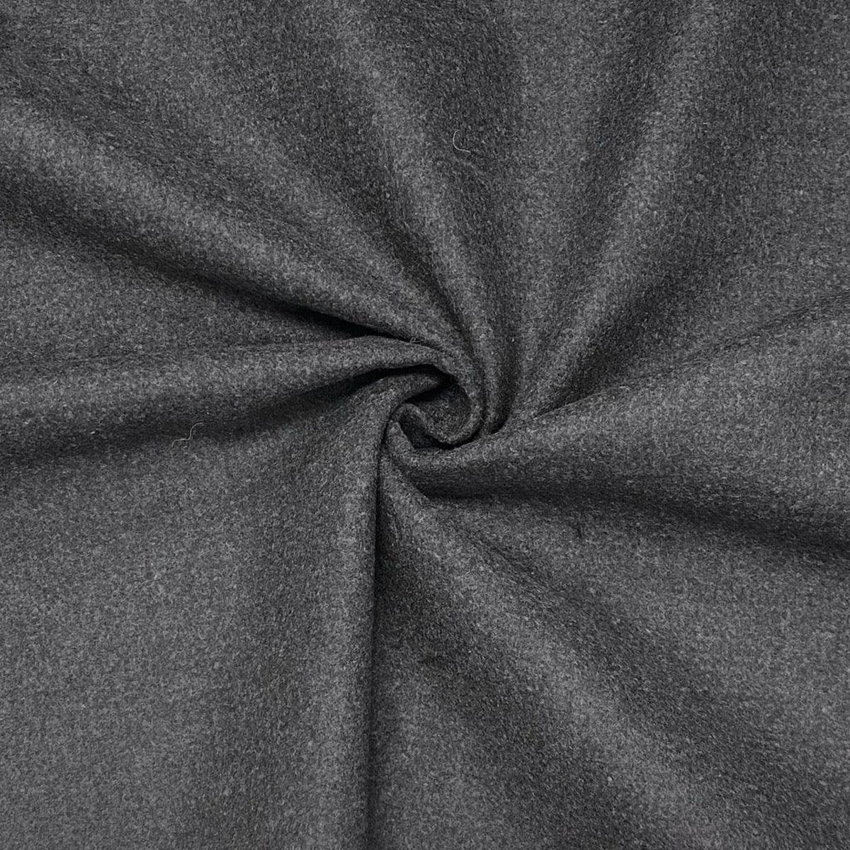 Plain Dark Grey Wool Fabric