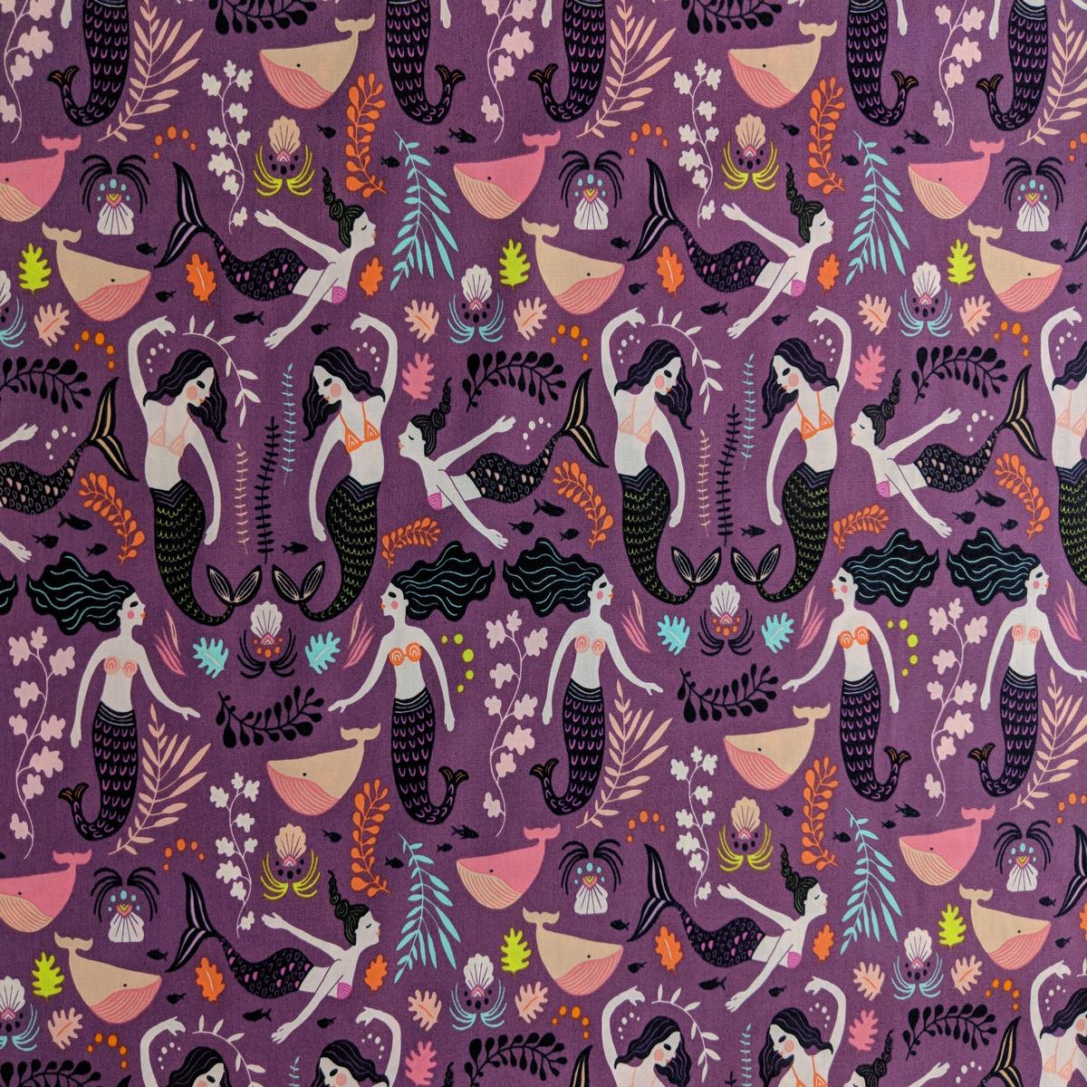 Mermaids Siren Song Orchid - Sirena - Art Gallery Fabrics -Premium Cotton