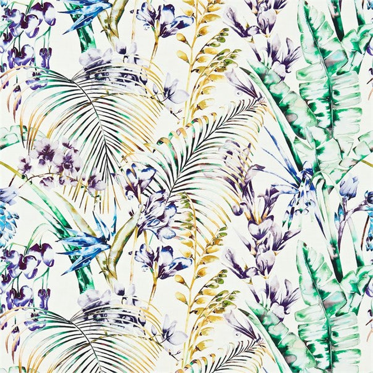 Paradise Amazilia Gooseberry Blueberry Zest Harlequin Fabric