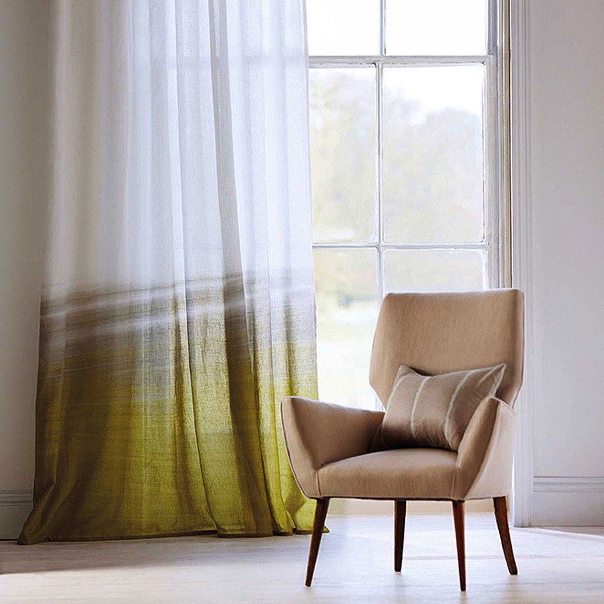 Tranquil Sheers 1 Pistachio/Shale Harlequin Fabric