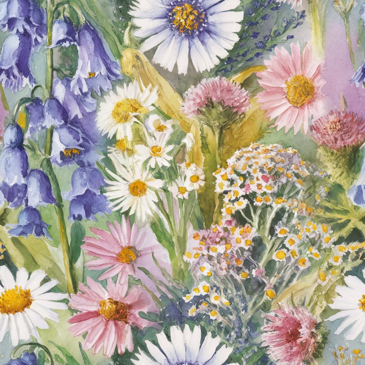 Wildflower Fantasy Pattern 16 Quilting Cotton Fabric