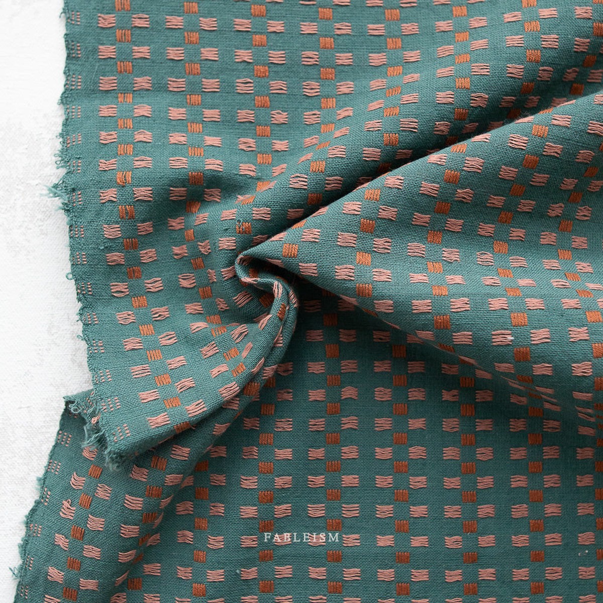 Basket Weave Cotton - Teal