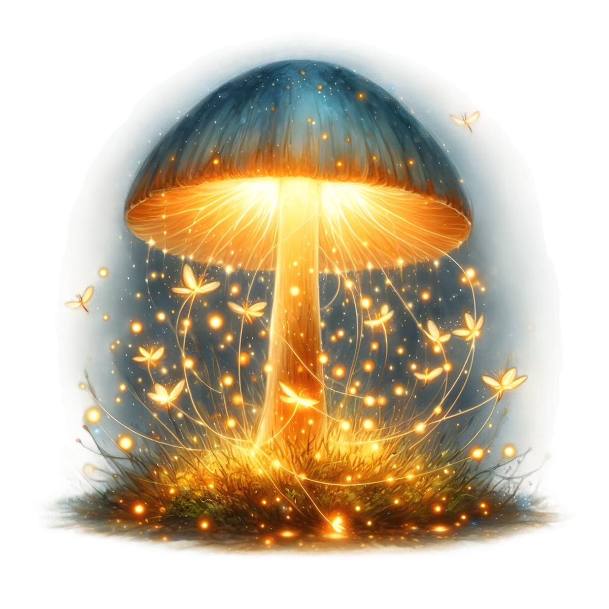 Mushroom Garden 54 Fabric Panel