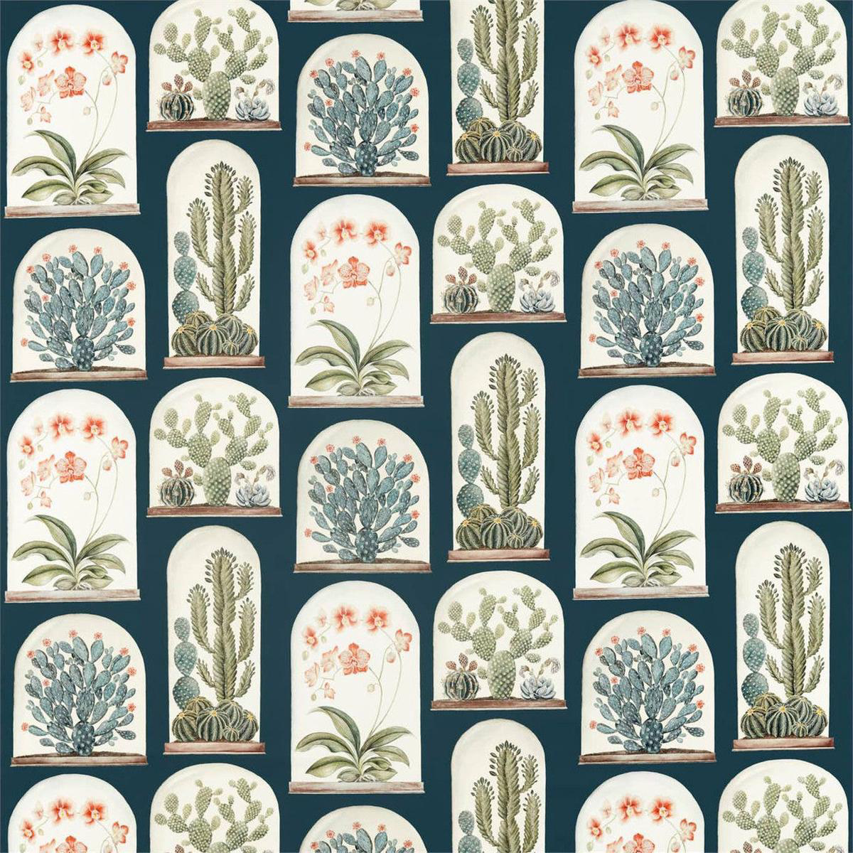 Terrarium Glasshouse InkPapaya Fabric by Sanderson