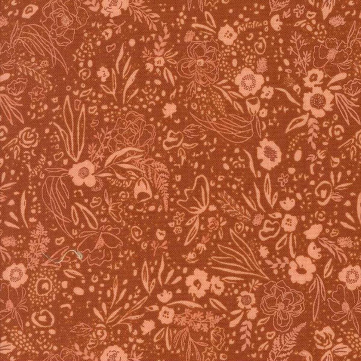 Moda Fabrics - Foraged, Found, & Hand Me Down by Stephanie Sliwinski - Fancy That Design House & Co. - Field Of Fancy - Spice - Yardage