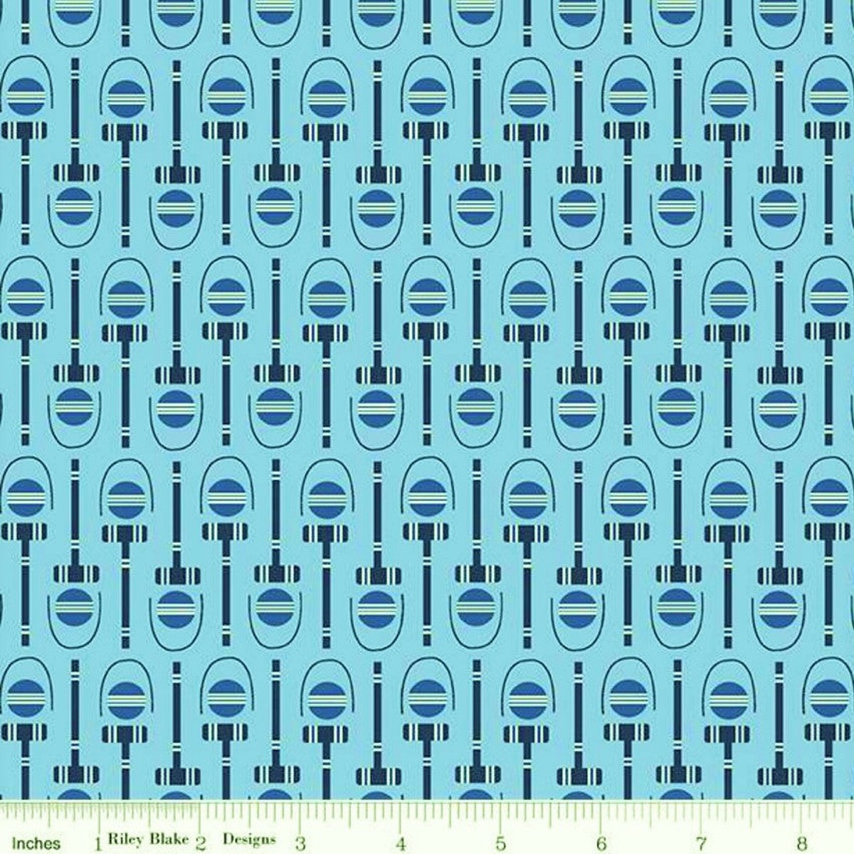 Riley Blake Red White & Bang! C11525 Blue Croquet By The Yard