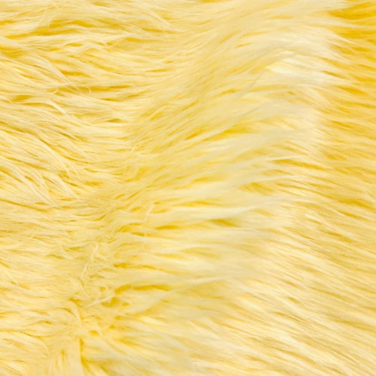 Eden PALE YELLOW Shaggy Long Pile Soft Faux Fur Fabric for Fursuit, Cosplay Cos