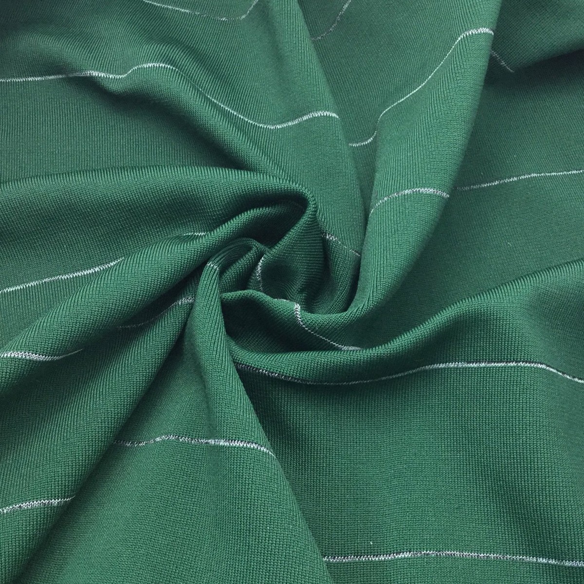 Poly 2X2 Rib Knit - Green Louie - 1/2 Meter