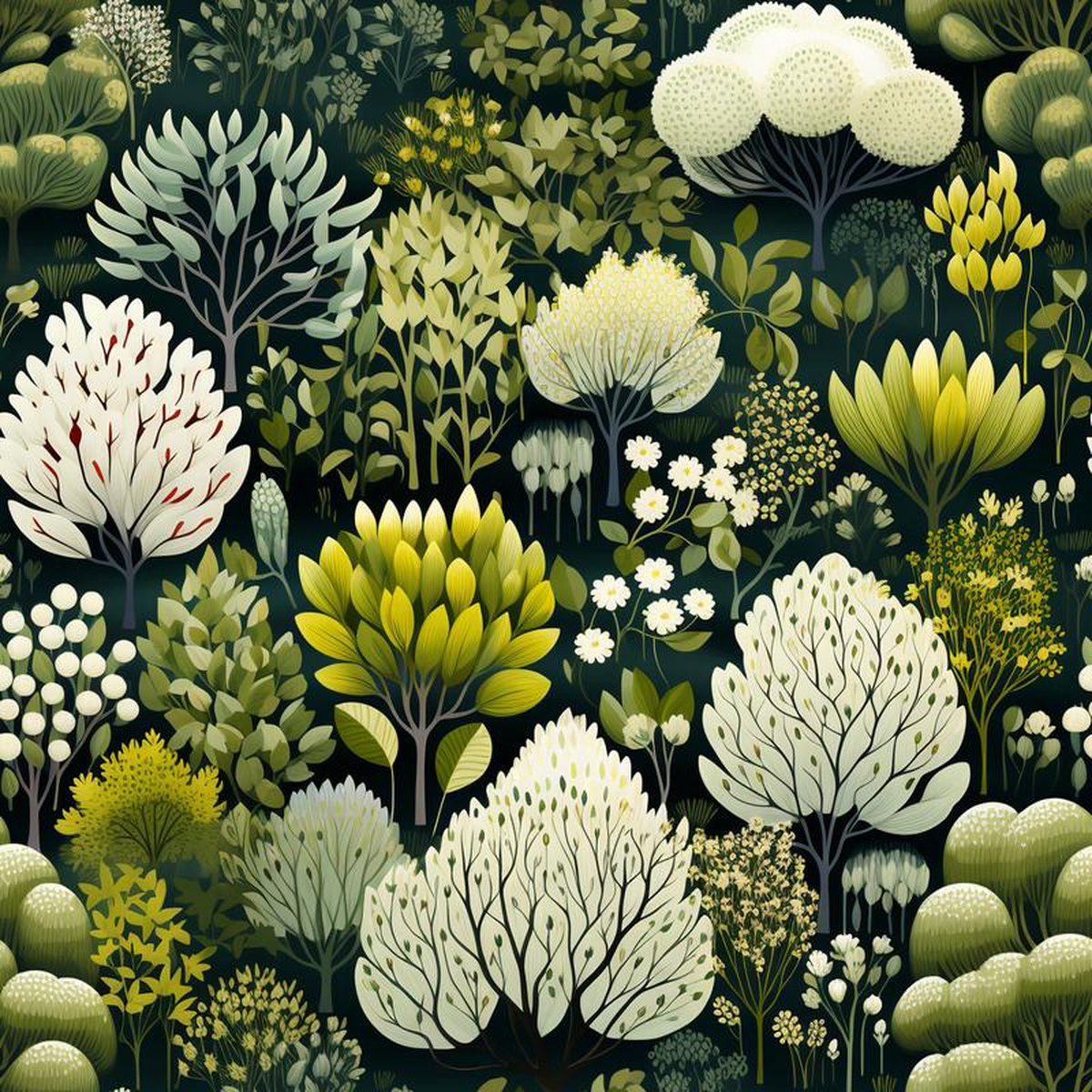 Botanical Garden Pattern 10 Quilting Cotton Fabric