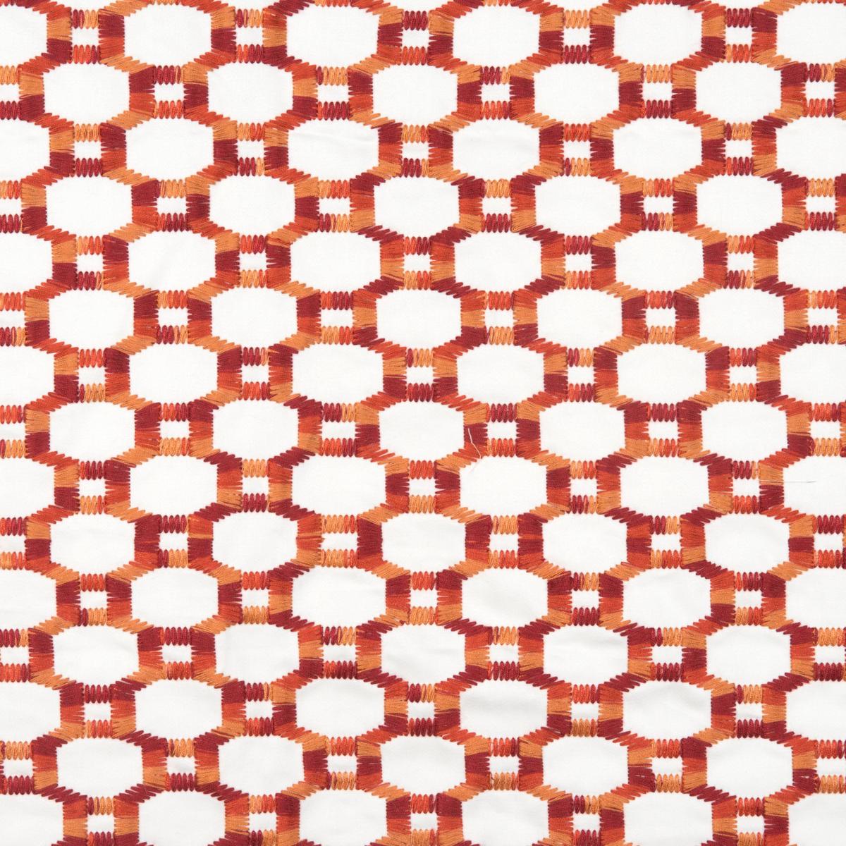 Island Trellis Red Fabric