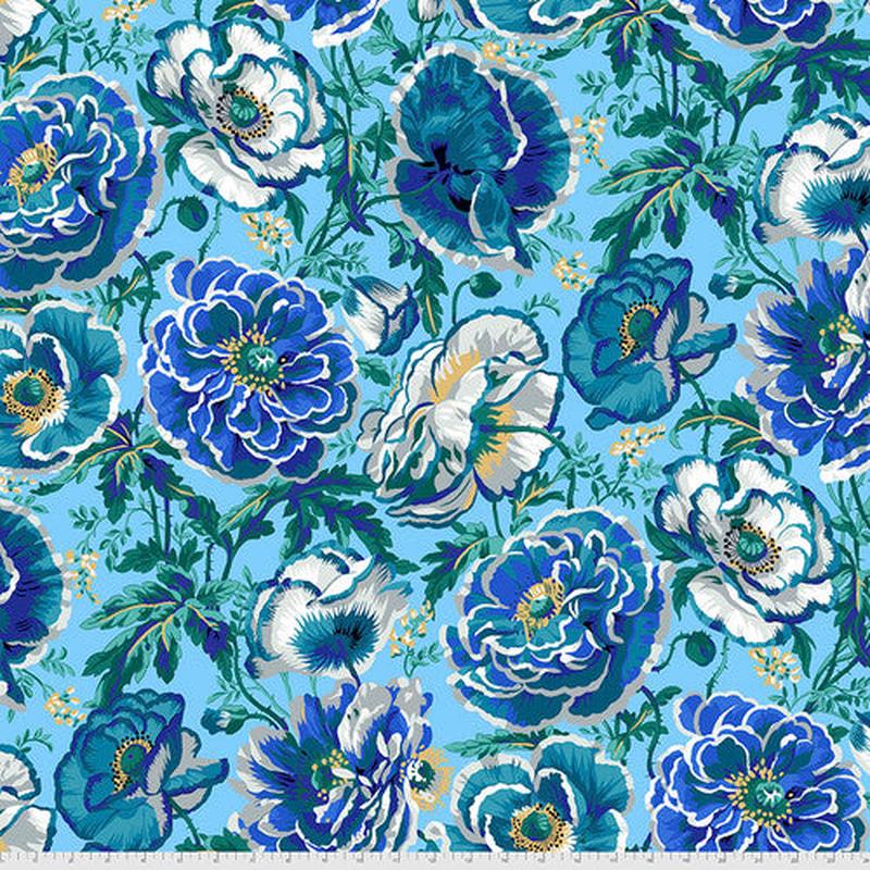 Fabric FreeSpirit Kaffe Collective Blue Dorothy by the Quarter Yard PWPJ109.BLUE