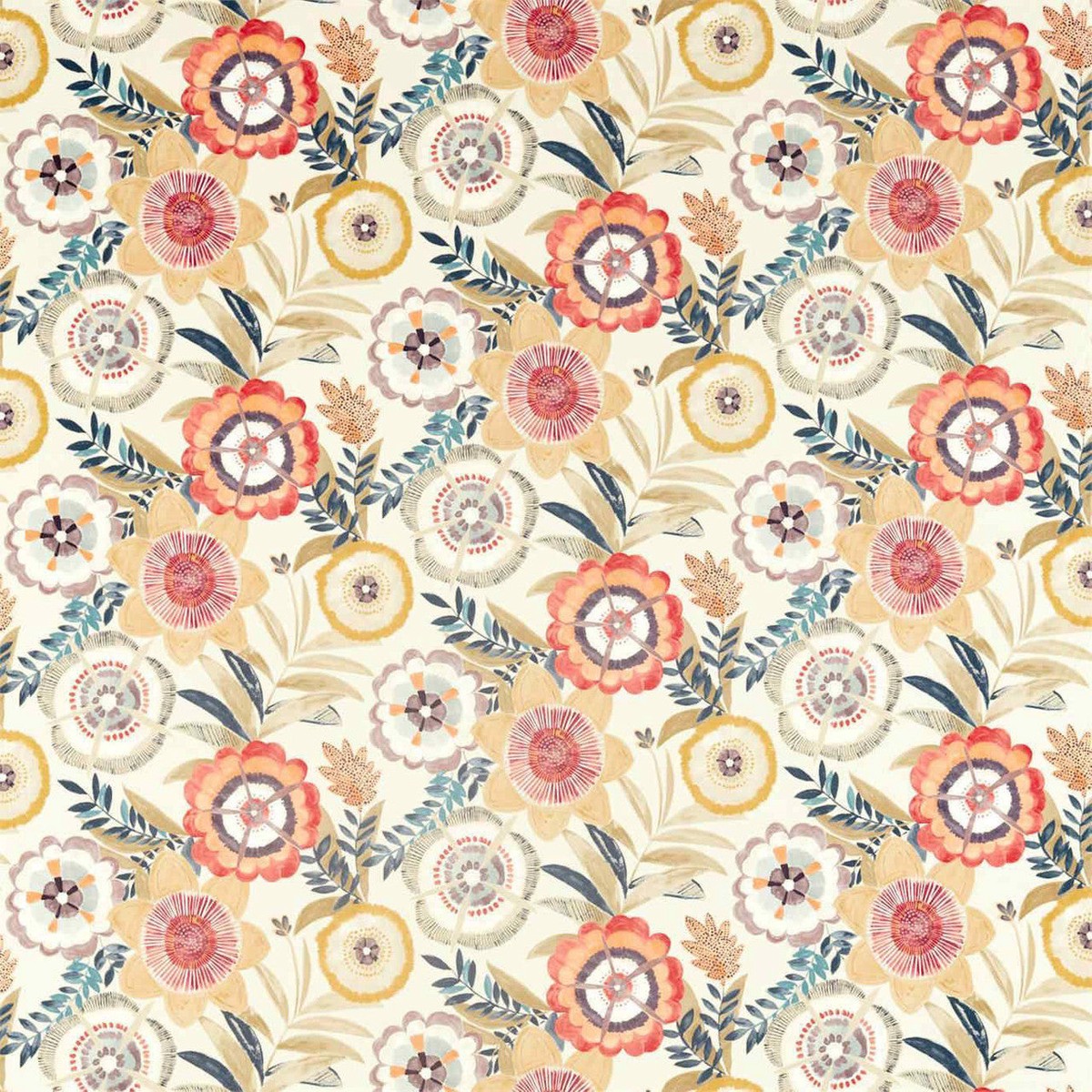 Komovi Salinas Prints And Weaves Sunset/Blush/Midnight Fabric by Harlequin
