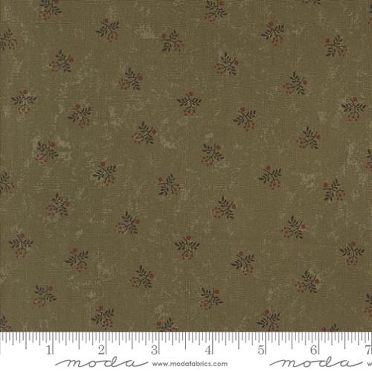 Fabric Moda Green Holly A Vintage Christmas by the Quarter Yard 9787-15