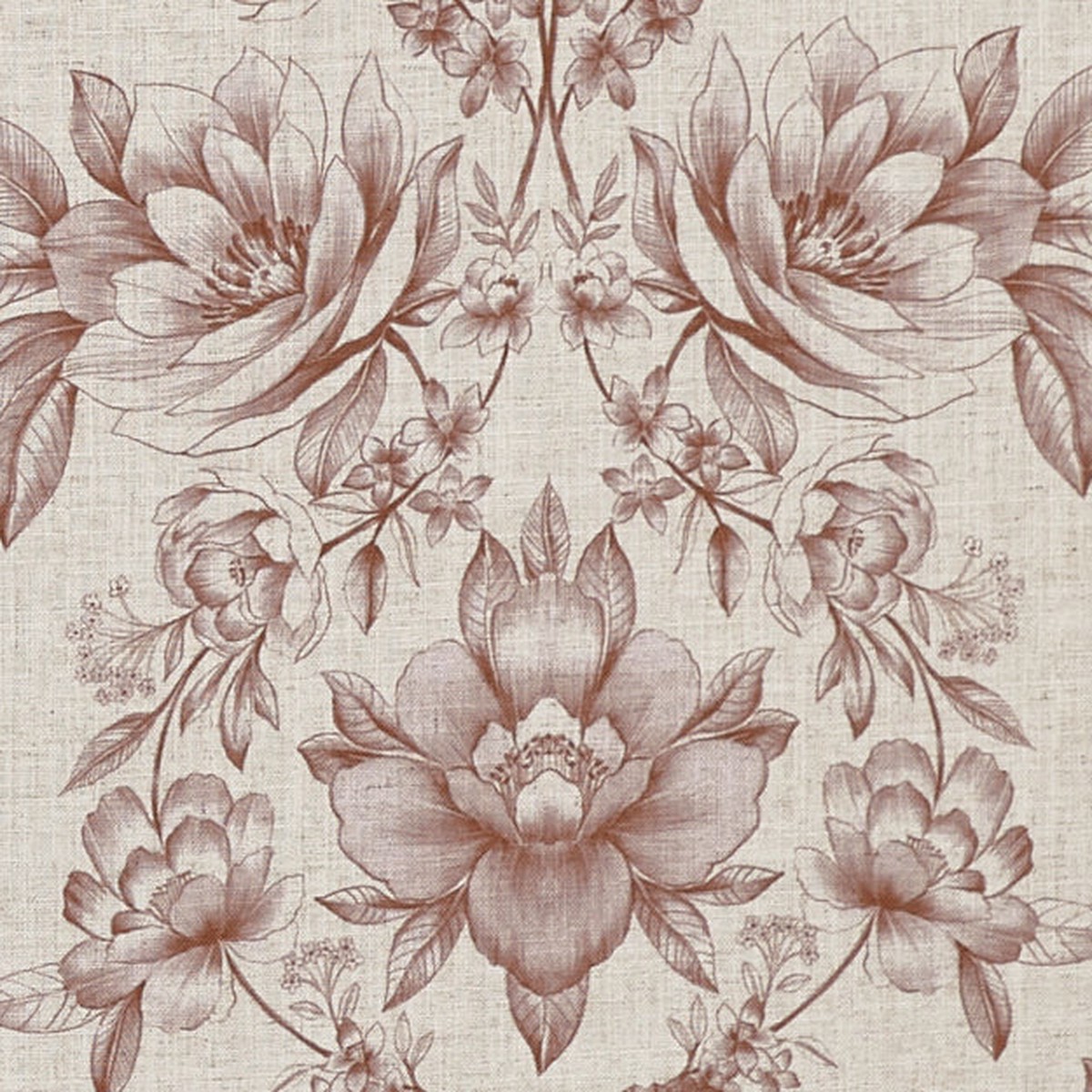 Prestigious Textiles Makassar Printed Fabric Marsala