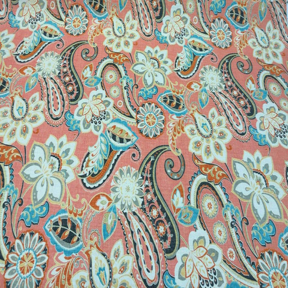 Waverly Sun N Shade Wild Card Peachtini Fabric By the yard