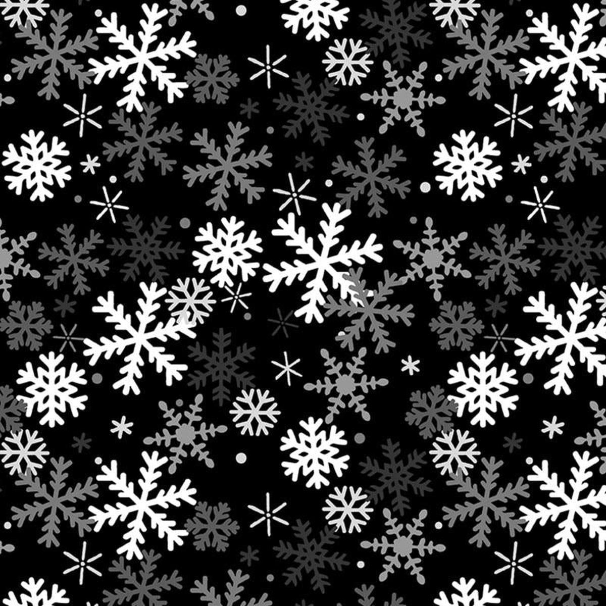 Winter Wonders Comfort Flannel - Black - 14823F-12